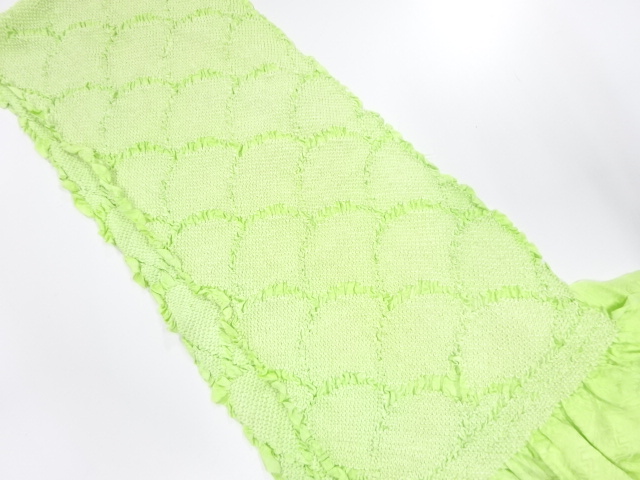 正絹　振袖用　絞り　帯揚げ